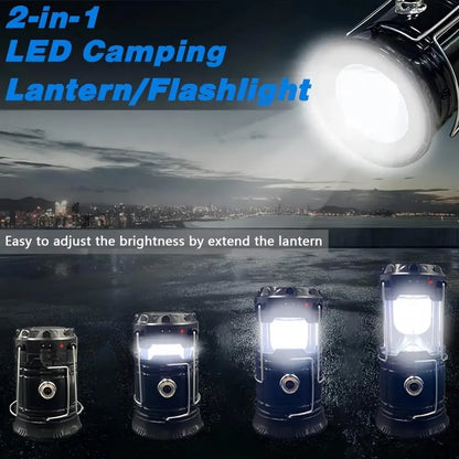 ⚡ 50% OFF Collapsible Emergency Lantern 🏕️ 360° Light + Flashlight for Home & Camping