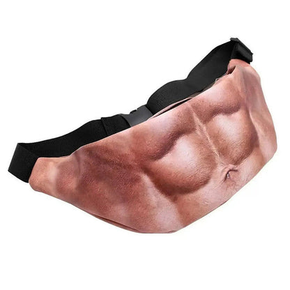 😂 Funny Belly Fanny Pack – Realistic Fake Belly Waist Bag