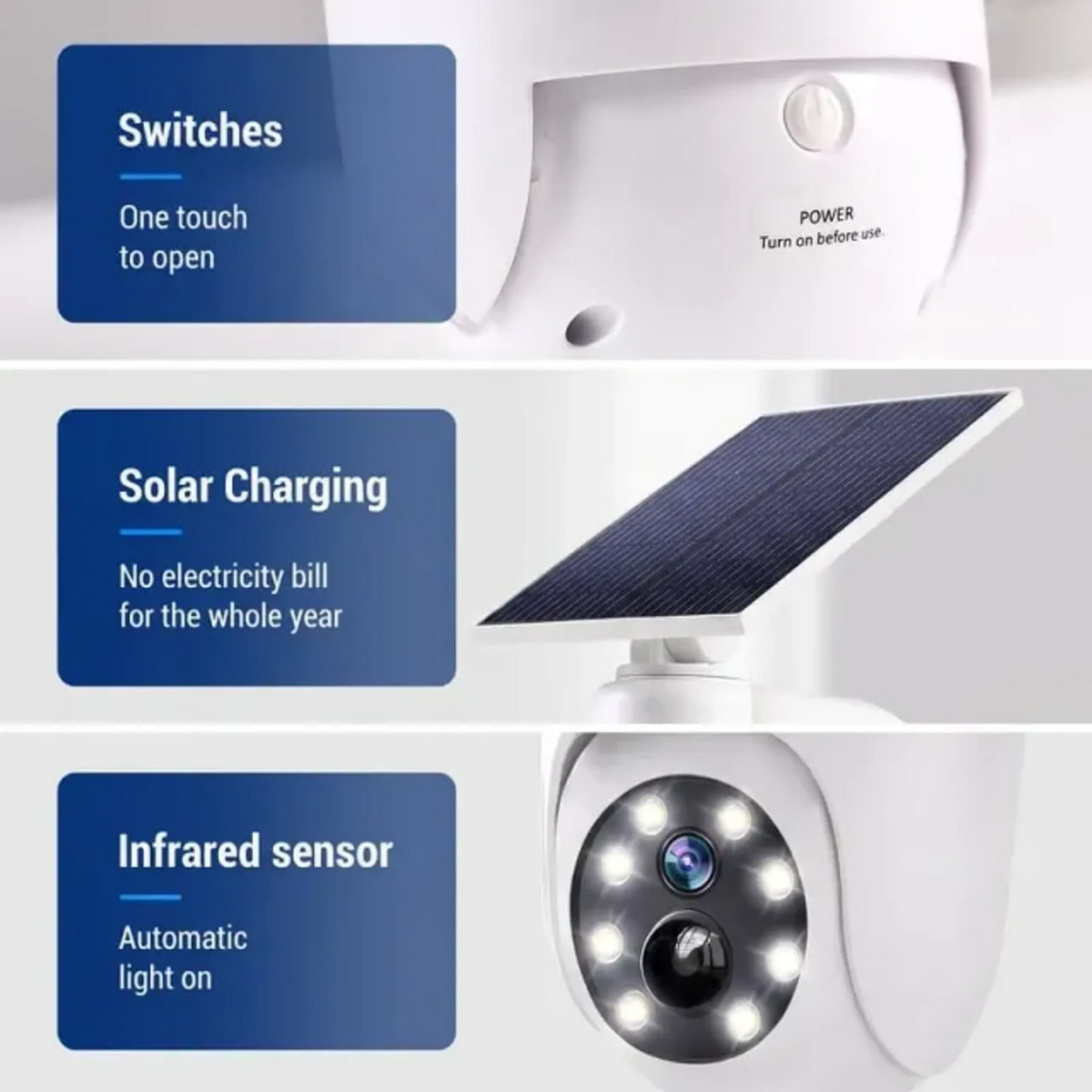 ⏰Sale 49% OFF - Solar-Powered Simulated Surveillance Camera Street Light