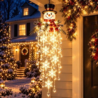 ❄️Crystal Cascade Christmas Light™ – Hanging Snowflake & Crystal LED Porch Décor ✨