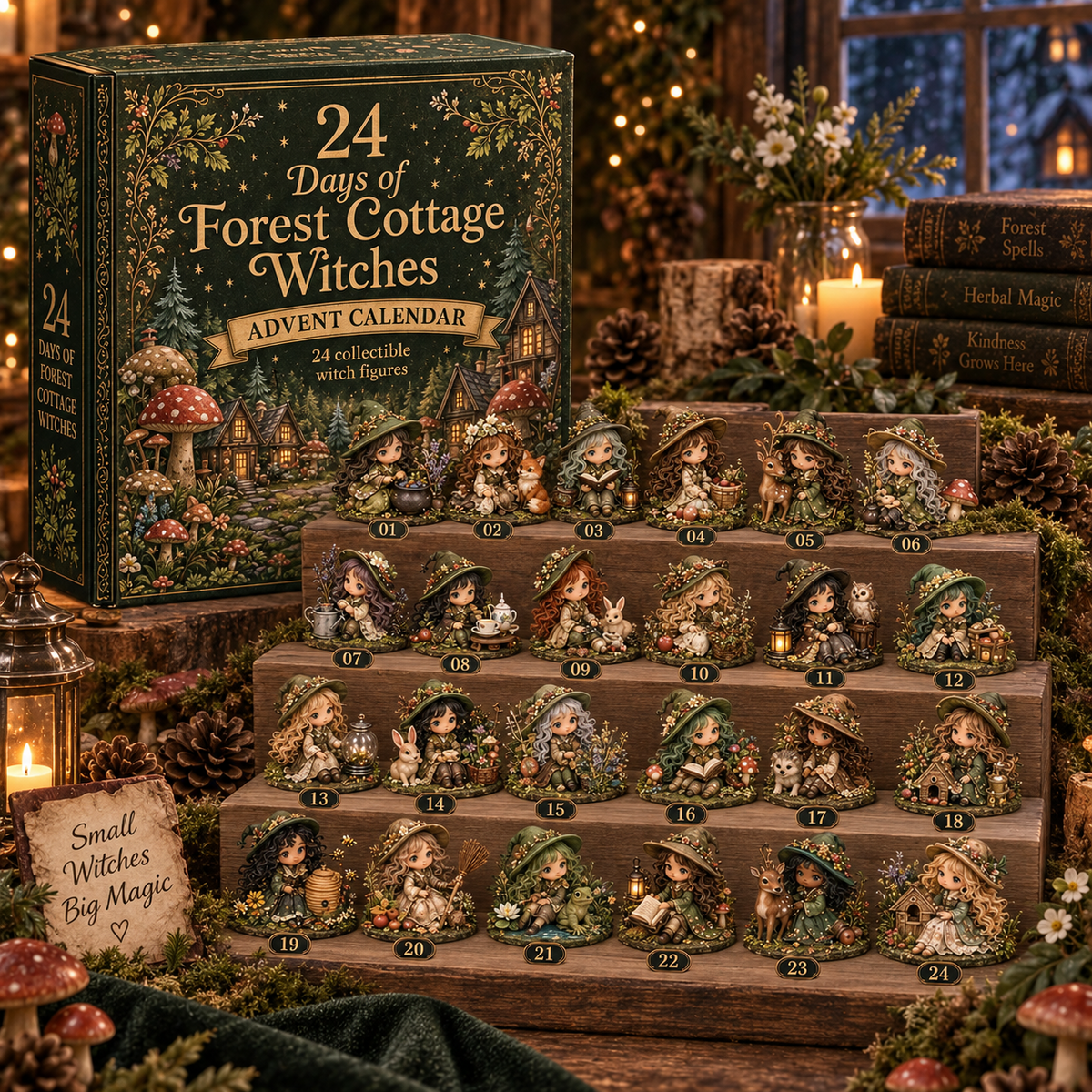 ✨ 24-Day Witch Advent Calendar – 8 Magical Editions with Collectible Miniatures
