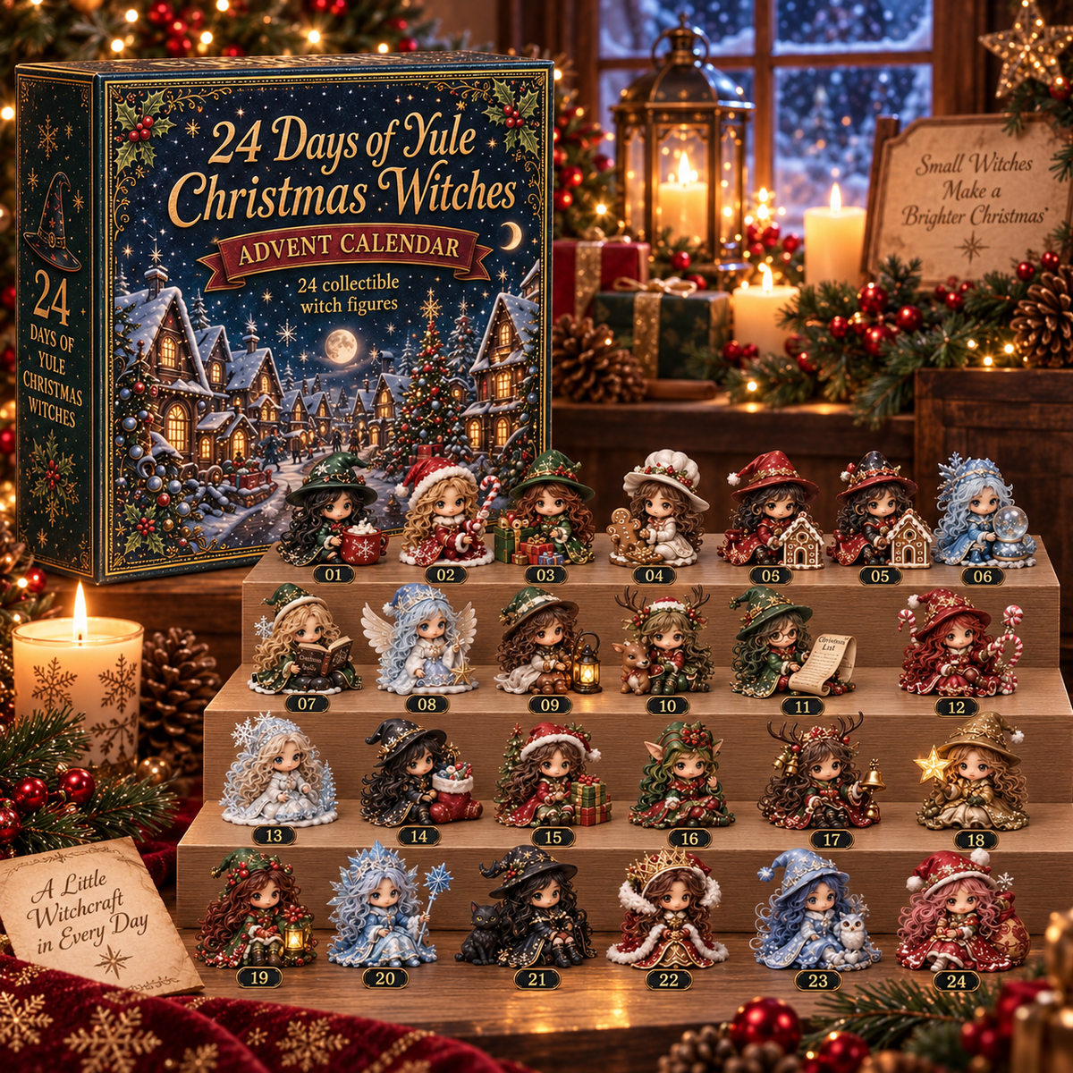 ✨ 24-Day Witch Advent Calendar – 8 Magical Editions with Collectible Miniatures