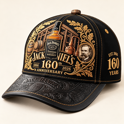 🥃 160th Anniversary Heritage 3D Embossed Tennessee Whiskey Commemorative Vintage Cap 🎁