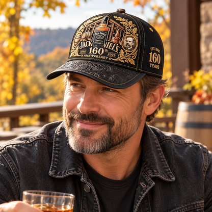 🥃 160th Anniversary Heritage 3D Embossed Tennessee Whiskey Commemorative Vintage Cap 🎁