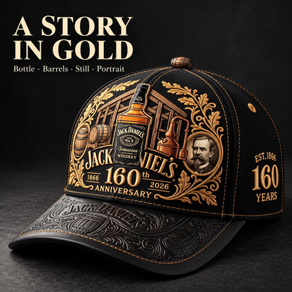🥃 160th Anniversary Heritage 3D Embossed Tennessee Whiskey Commemorative Vintage Cap 🎁