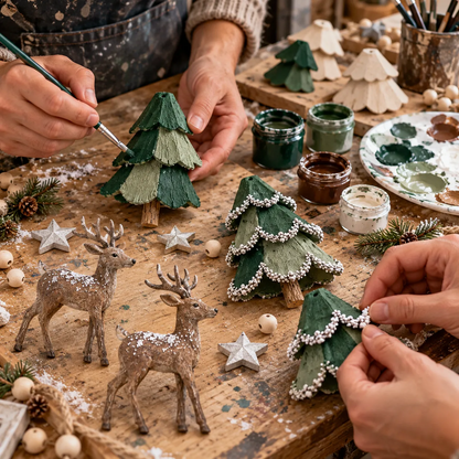 ✨ Lighted Woodland Christmas Garland – Cozy Holiday Glow 🎄