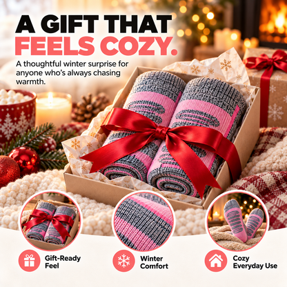 🔥 50% OFF 🧦 Rechargeable Heated Knee-High Lounge Socks with Cordless Battery Pocket & Anti-Slip Soles 🔥