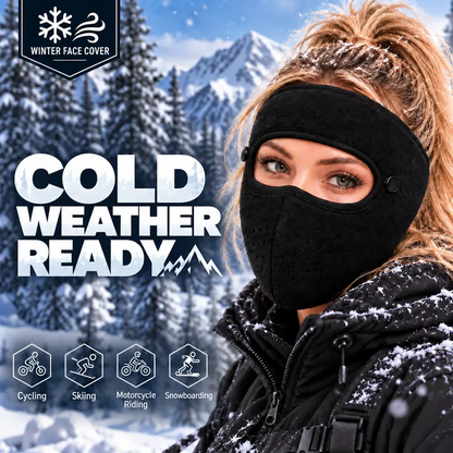 ❄️ Winter Fleece Face Mask with Detachable Clear Eye Shield Goggles 🛡️