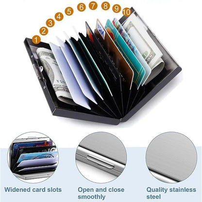 🔥 50% OFF – Slim RFID Blocking Stainless Steel Card Holder 💳