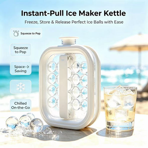 Portable Silicone Ice Ball Maker Bottle Freeze,Store & Release Perfect Ice Balls with Ease