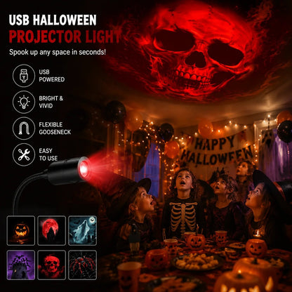 💯Plug-&-Play HD Star Projector: Halloween 6-Disc Set