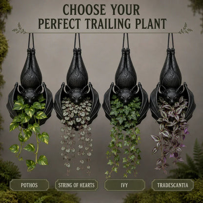 🦇 50% OFF Today 🌿 Gothic Hanging Bat Planter