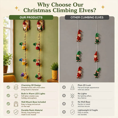 🔥Christmas Gnome String Lights – Cozy Lighted Wall Decoration
