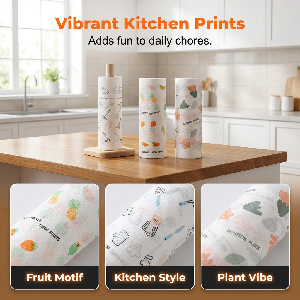 🔥 50% OFF 50-Sheet Cleaning Cloth Roll 🧽 Wipe, Wash & Reuse