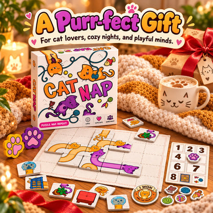 🐱 Cat Nap – Cute Cat Puzzle Board Game for Family Fun & Game Night(✨Buy 2 Free Shipping)