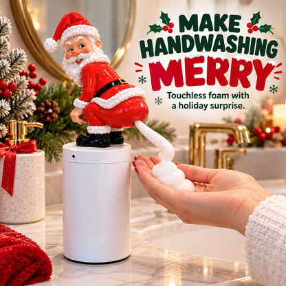 🎅💨 Funny Santa Tooting Soap Dispenser – Touchless Foaming Soap & Hilarious Christmas Gift! 🎄
