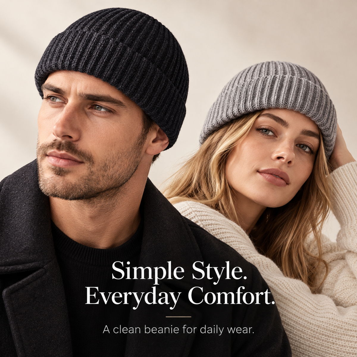 🧶 Minimalist Ribbed Knit Short Fisherman Beanie for Everyday Streetwear ☕
