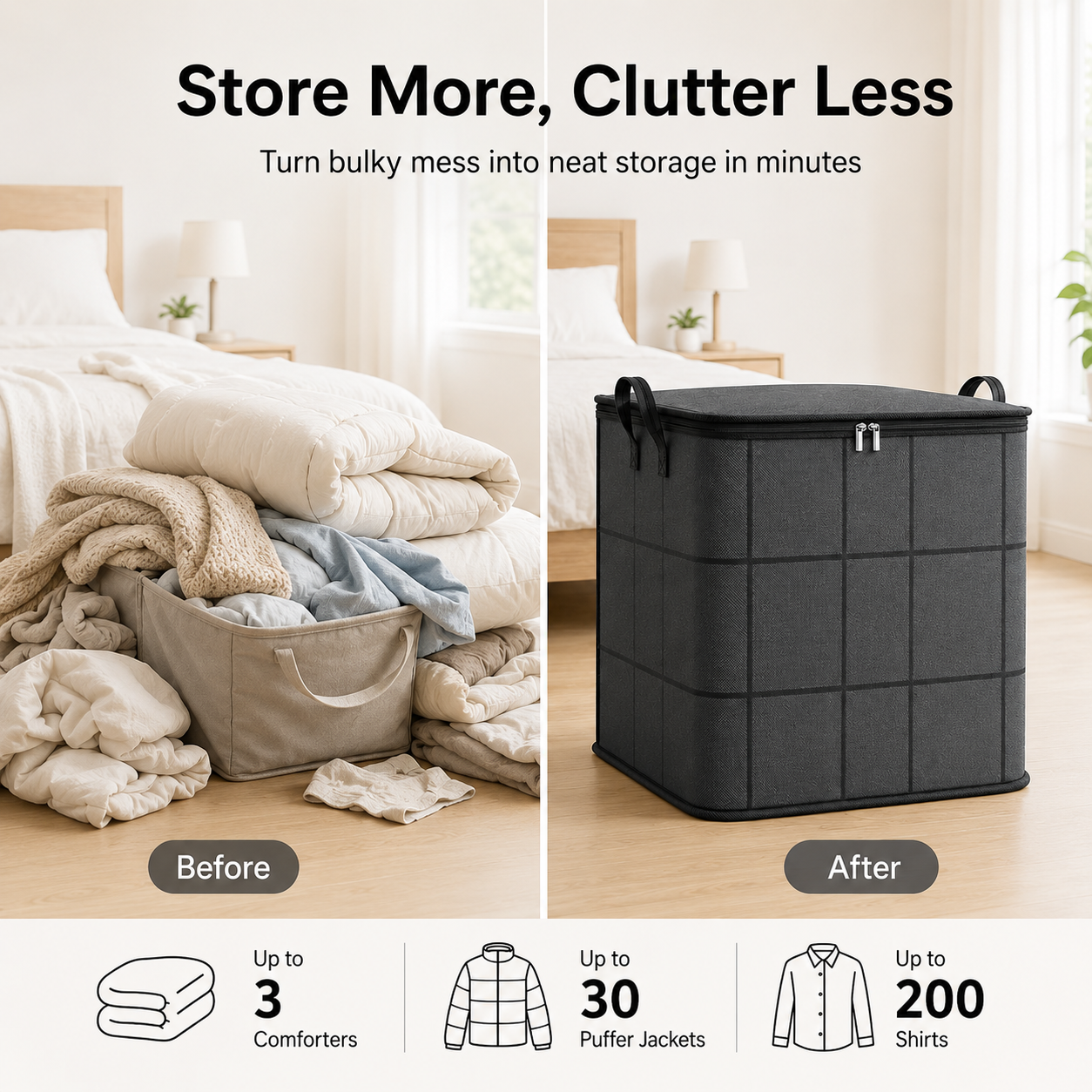 🔥49% OFF 210L XXL Storage Bag – Store More, Clutter Less