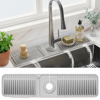 ✨ Self-Draining Faucet Mat – Keep Your Sink Counter Dry & Organized 48% OFF
