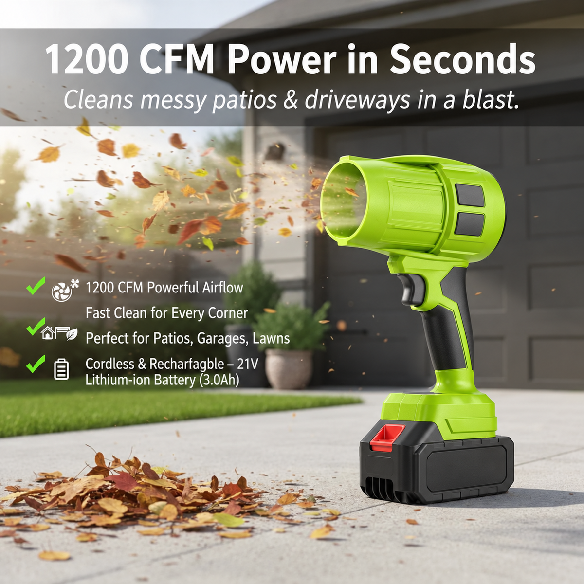 🔥 57% OFF Cordless Handheld Blower  – Choose 1 or 2 Battery Kits