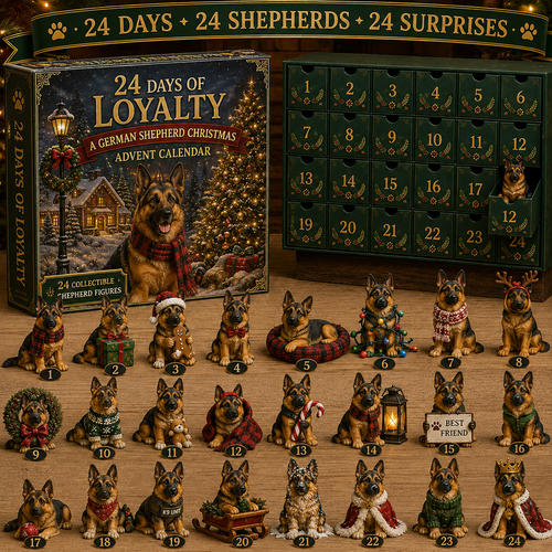 🎄 50% OFF German Shepherd Christmas Advent Calendar – 24 Acrylic Surprises