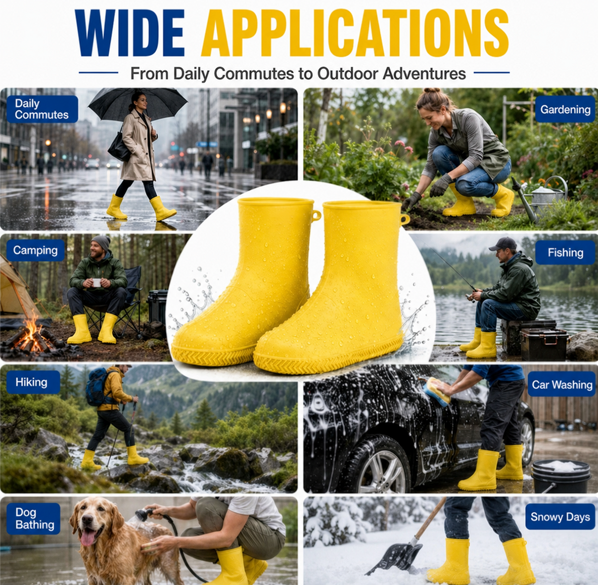 🌧️Stop Soaked Sneakers! Heavy-Duty Rain Shoe Covers – Anti-Slip & Fold Into Your Bag