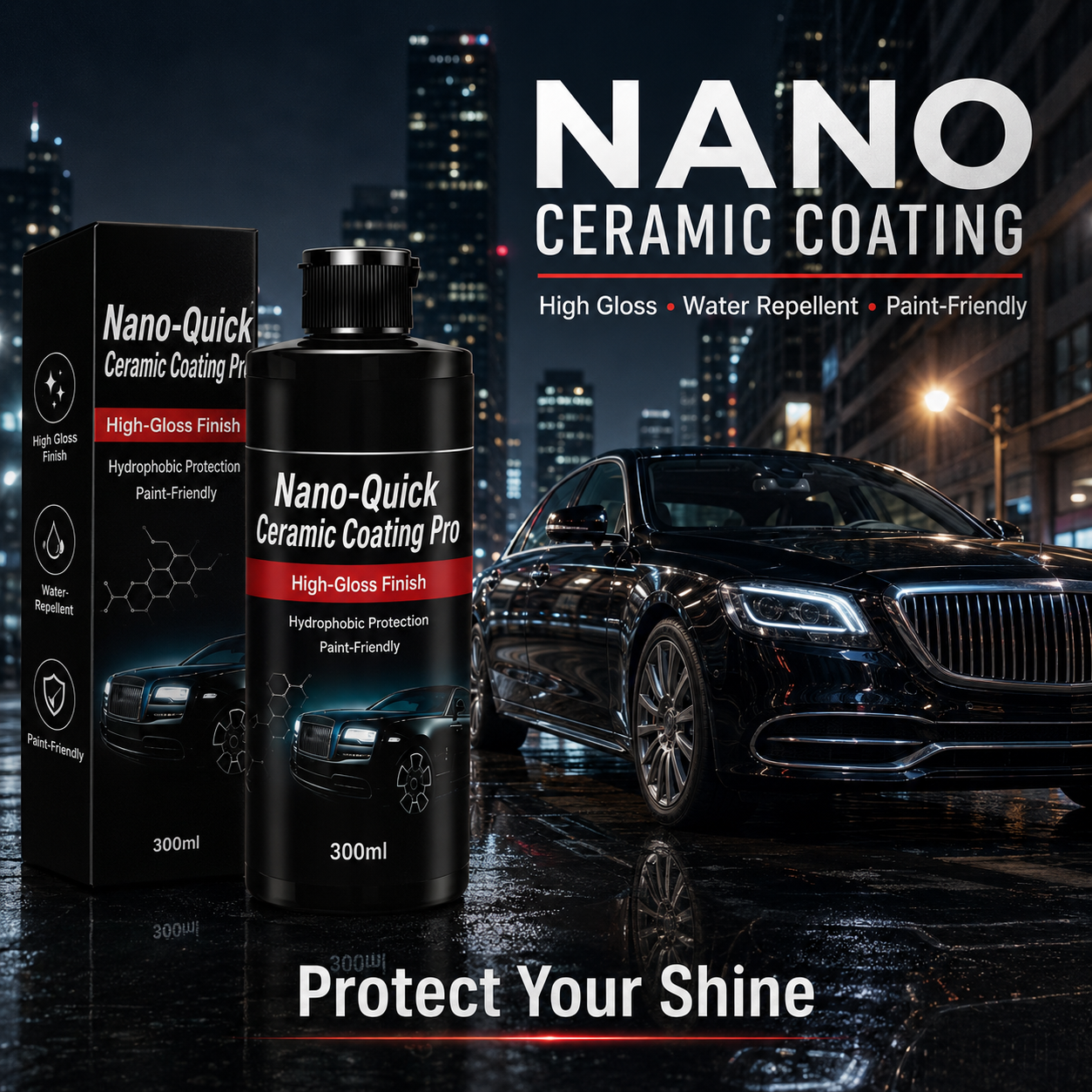 🔥 49% OFF✨ Nano-Quick Ceramic Coating Pro – High-Gloss Water-Repellent Car Paint Coating