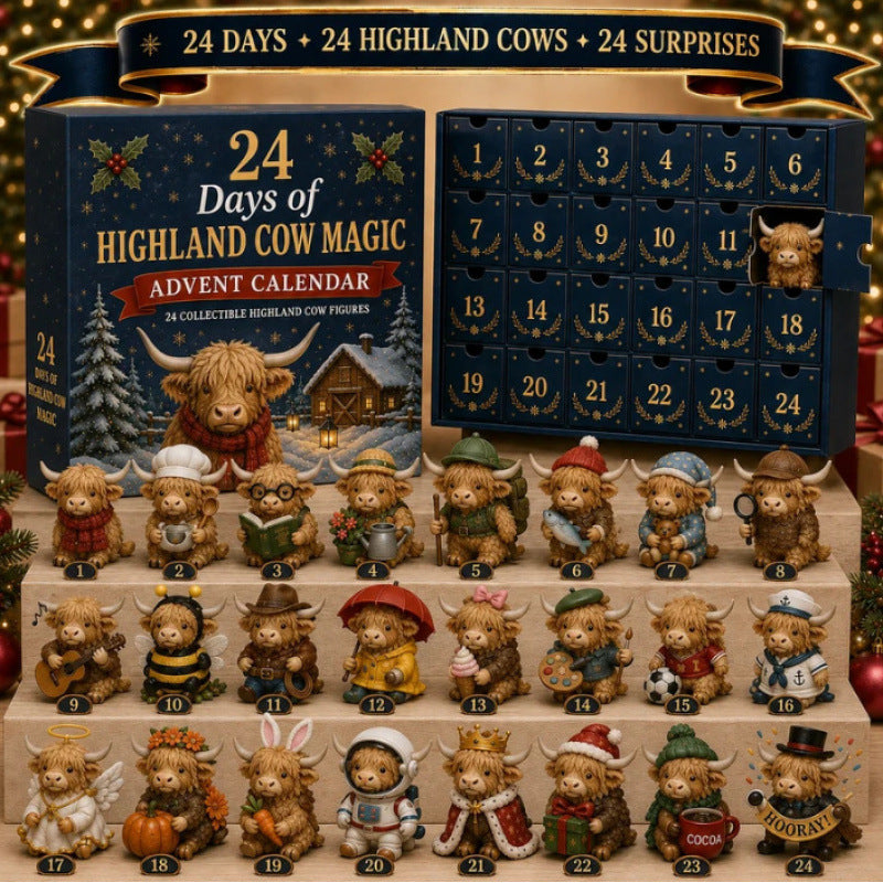 🎄 FINAL HOLIDAY OFFER — 50% OFF 24-Day Highland Cow Advent Calendar