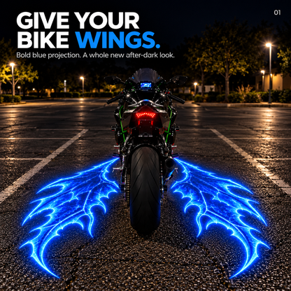 🏍️ Motorcycle Wing Projection Lights 🪽 After-Dark Ground Projectors