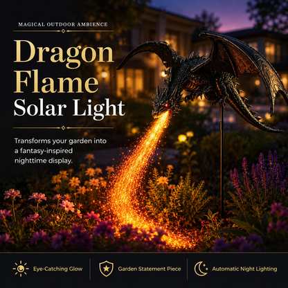 🐉 50% OFF 2027 Dragon’s Ember Solar Garden Light 🔥 Magical Halloween Outdoor Decor