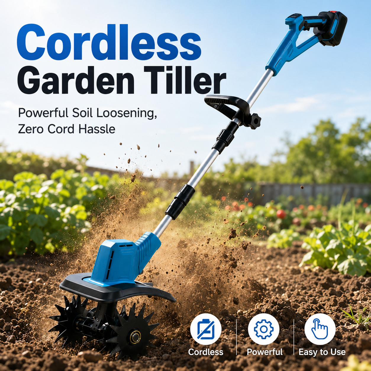 🔋 50% OFF Cordless Garden Cultivator with 2 Batteries – Work Longer, Move Freely 🌱