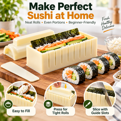 🔥 FINAL HOURS 50% OFF Easy Sushi Maker Mold Kit – Neater Homemade Rolls Without the Mess 🍣