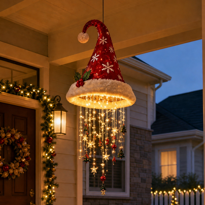 🎄 50% OFF ✨ Glowing Christmas Hanging Chandelier – Festive LED Holiday Décor