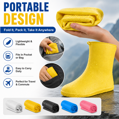 🌧️Stop Soaked Sneakers! Heavy-Duty Rain Shoe Covers – Anti-Slip & Fold Into Your Bag