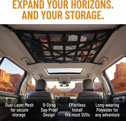 🔥 Clear the Clutter in Seconds Universal Car Roof Storage Net