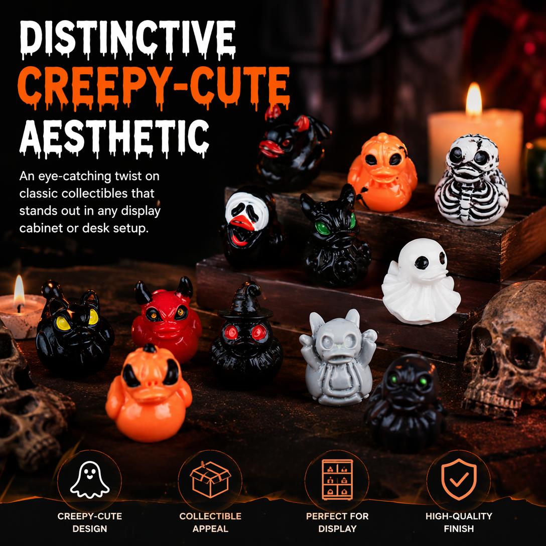 ✨ 50% Mini Demon Ghost Skull Resin Duck Desktop Decoration Item👻