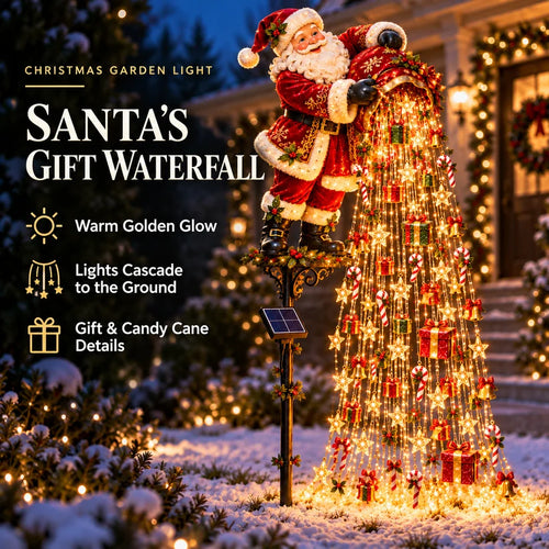 ⏰SAVE BIG 50% OFF ！⏰🎄Christmas Starlight Cascade – Solar LED Garden Stake Lights✨