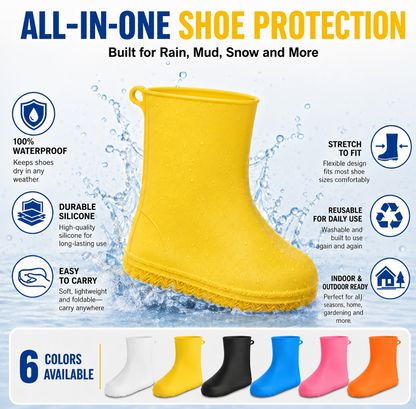🌧️Stop Soaked Sneakers! Heavy-Duty Rain Shoe Covers – Anti-Slip & Fold Into Your Bag