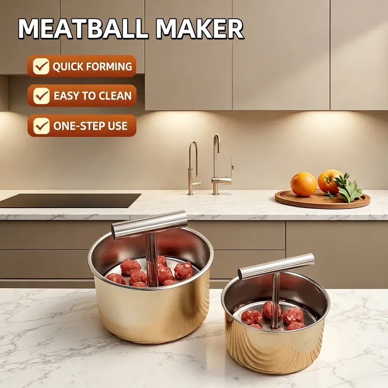 🔥 50% OFF Stainless Steel Meatball Maker 🍖 Shape Multiple Meatballs Faster