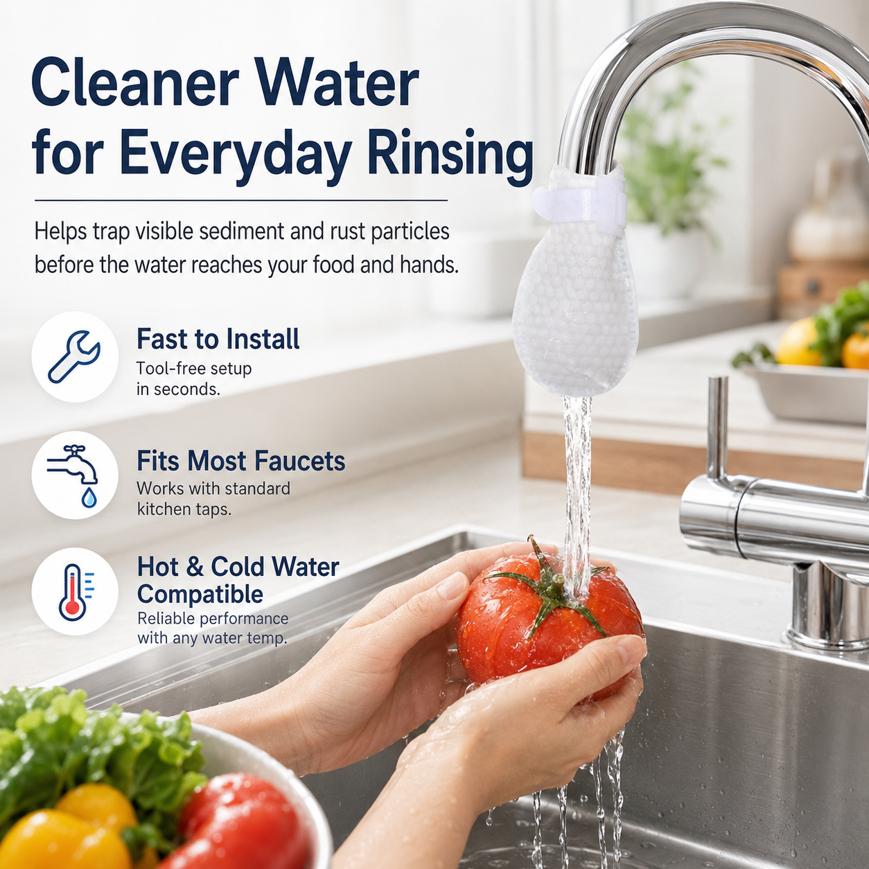 🚿 50% OFF 10-Pack Faucet Filter Pouches – Simple Everyday Water Pre-Filtering ✨