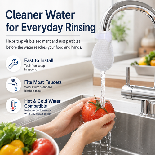 🚿 50% OFF 10-Pack Faucet Filter Pouches – Simple Everyday Water Pre-Filtering ✨
