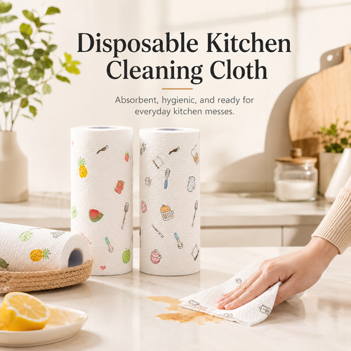 🍳 49% OFF 50-Sheet Kitchen Cleaning Cloth Roll – Thick, Absorbent & Wet/Dry Use