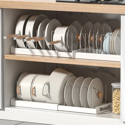 🔥 49% OFF Expandable Pot & Lid Organizer – Turn Cabinet Chaos Into Order