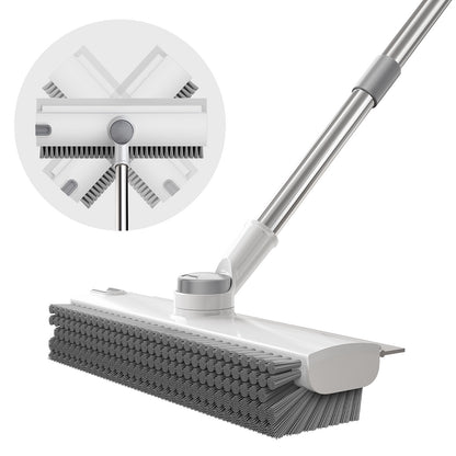 🔥 49% OFF 3-in-1 Long Handle Floor Scrub Brush 🧹 Scrub, Squeegee & Grab Hair