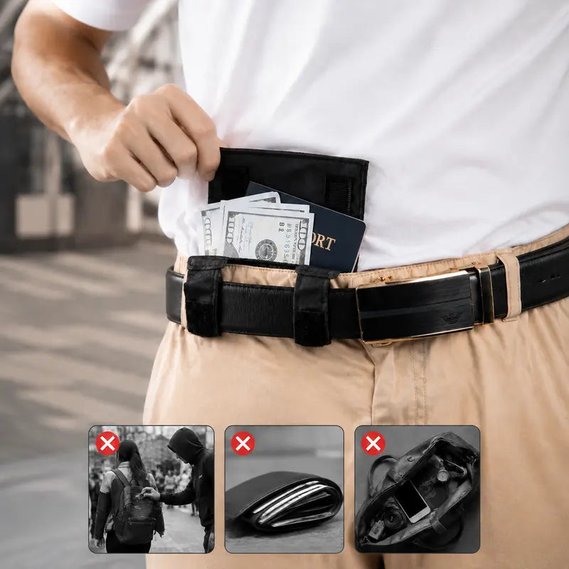 🔒 49% OFF Hidden Belt Travel Pouch – Keep Cash & Passport Out of Sight