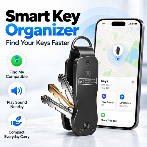 🔑 Smart Key Organizer With Find My Compatibility — Keep Keys Neat & Easier To Locate