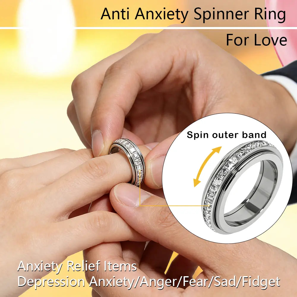 💍✨ 50% OFF Spinner Anxiety Ring – 🌀A Quiet Motion for Busy Moments