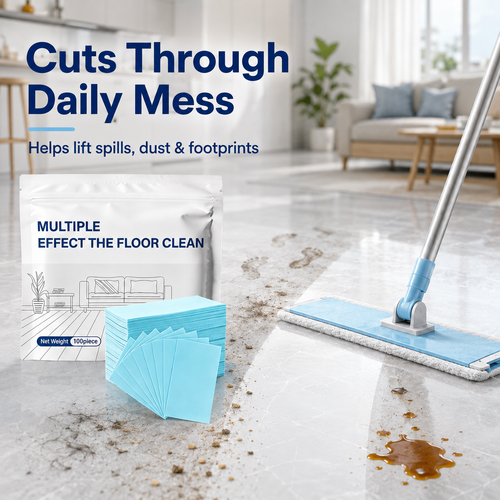 🧹 48% OFF- Compact Floor Cleaner Sheets 100 Pack 💧 No Bulky Bottles