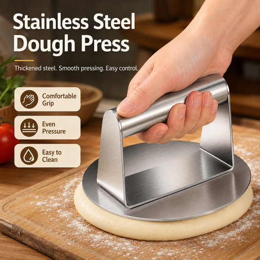🔥 50% OFF Stainless Steel Dough Press for Dumplings, Pastry & Burger Patties