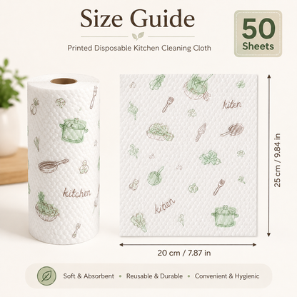 ✨ Save 50% Today 🏠 50PCS Kitchen Cleaning Cloth Roll – Tear, Wipe & Clean in Seconds